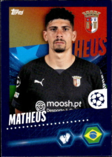 Matheus SC Braga samolepka Topps UEFA Champions League 2023/24 #618