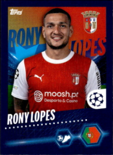 Rony Lopes SC Braga samolepka Topps UEFA Champions League 2023/24 #628