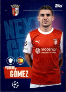Victor Gomez SC Braga samolepka Topps UEFA Champions League 2023/24 Next Gen #634