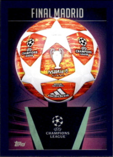 Final Madrid 2019 samolepka Topps UEFA Champions League 2023/24 UCL adidas Starball History #654