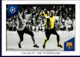 Andres Iniesta FC Barcelona samolepka Topps UEFA Champions League 2023/24 Memories That Stick #670