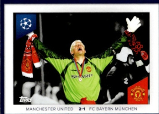 Peter Schmeichel Manchester United samolepka Topps UEFA Champions League 2023/24 Memories That Stick #692