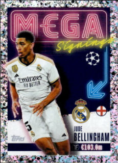 Jude Bellingham Real Madrid samolepka Topps UEFA Champions League 2023/24 Mega Signings #707