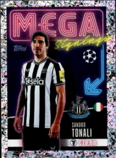 Sandro Tonali Newcastle United samolepka Topps UEFA Champions League 2023/24 Mega Signings #715