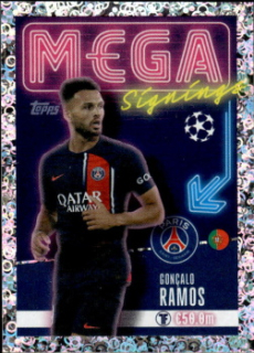 Goncalo Ramos Paris Saint-Germain samolepka Topps UEFA Champions League 2023/24 Mega Signings #725
