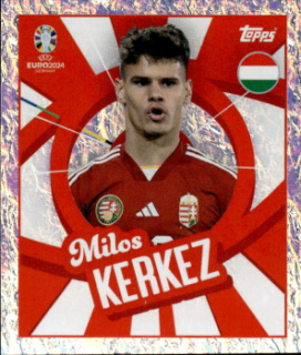 Milos Kerkez Hungary samolepka Topps EURO 2024 #HUN-PTW