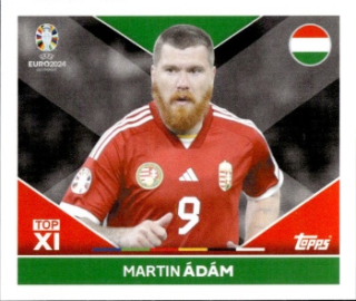 Martin Adam Hungary samolepka Topps EURO 2024 #HUN-TOP1