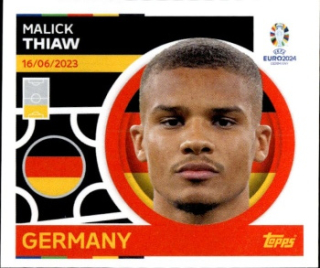Malick Thiaw Germany samolepka Topps EURO 2024 #GER7