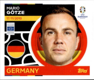 Mario Gotze Germany samolepka Topps EURO 2024 #GER12