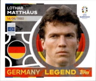 Lothar Matthaus Germany samolepka Topps EURO 2024 #GER21