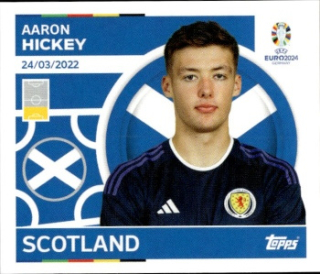 Aaron Hickey Scotland samolepka Topps EURO 2024 #SCO10