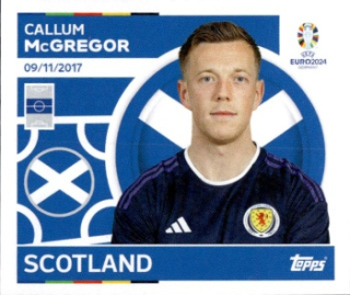 Callum McGregor Scotland samolepka Topps EURO 2024 #SCO12