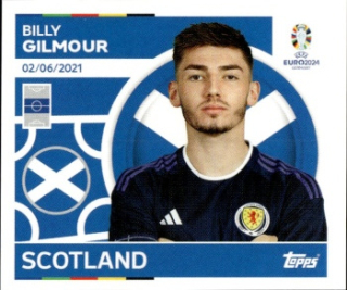 Billy Gilmour Scotland samolepka Topps EURO 2024 #SCO14