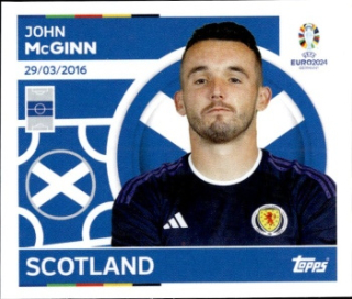 John McGinn Scotland samolepka Topps EURO 2024 #SCO15