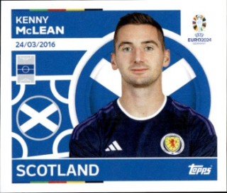 Kenny McLean Scotland samolepka Topps EURO 2024 #SCO18