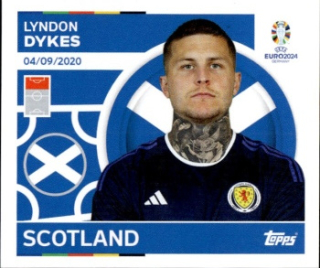 Lyndon Dykes Scotland samolepka Topps EURO 2024 #SCO20