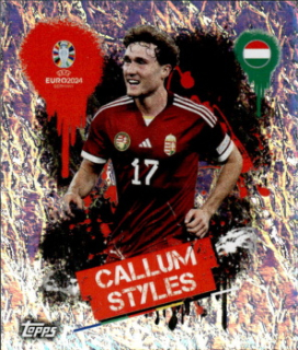 Callum Styles Hungary samolepka Topps EURO 2024 #HUN3