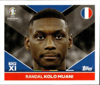 Randal Kolo Muani France samolepka Topps EURO 2024 #FRA-TOP1