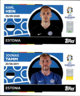 Karl Hein / Joonas Tamm Estonia samolepka Topps EURO 2024 #EST2-3