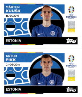 Marten Kuusk / Artur Pikk Estonia samolepka Topps EURO 2024 #EST4-5