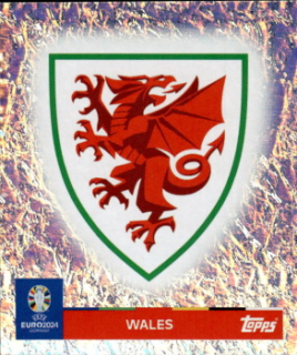 Emblem Wales samolepka Topps EURO 2024 #WAL1