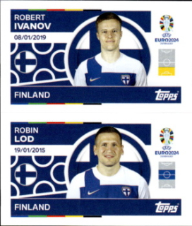 Robert Ivanov / Robin Lod Finland samolepka Topps EURO 2024 #FIN6-7