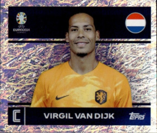 Virgil van Dijk Netherlands samolepka Topps EURO 2024 #NED2