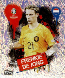 Frenkie de Jong Netherlands samolepka Topps EURO 2024 #NED3