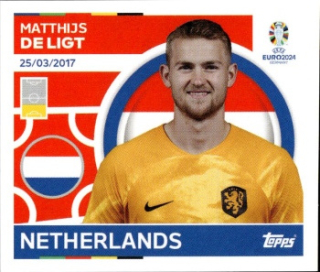 Matthijs de Ligt Netherlands samolepka Topps EURO 2024 #NED7