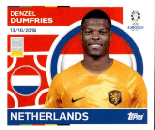 Denzel Dumfries Netherlands samolepka Topps EURO 2024 #NED8