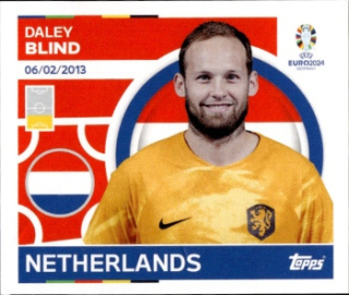 Daley Blind Netherlands samolepka Topps EURO 2024 #NED10
