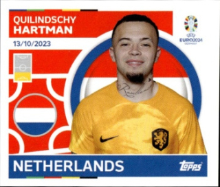 Quilindschy Hartman Netherlands samolepka Topps EURO 2024 #NED11