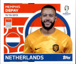 Memphis Depay Netherlands samolepka Topps EURO 2024 #NED21