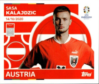 Sasa Kalajdzic Austria samolepka Topps EURO 2024 #AUT19
