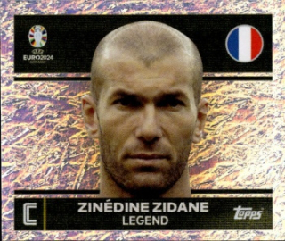 Zinedine Zidane France samolepka Topps EURO 2024 #FRA2