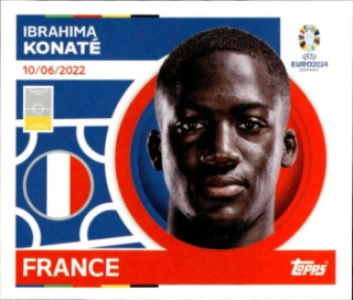 Ibrahima Konate France samolepka Topps EURO 2024 #FRA5
