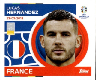 Lucas Hernandez France samolepka Topps EURO 2024 #FRA10