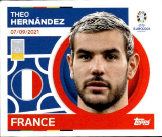 Theo Hernandez France samolepka Topps EURO 2024 #FRA12