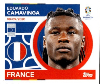 Eduardo Camavinga France samolepka Topps EURO 2024 #FRA13