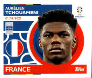 Aurelien Tchouameni France samolepka Topps EURO 2024 #FRA14