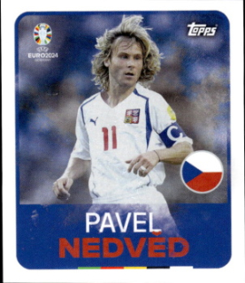Pavel Nedved Czech Republic samolepka Topps EURO 2024 Legends #LEG4