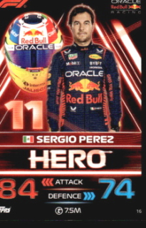 Sergio Perez Red Bull Topps F1 Turbo Attax 2023 #16