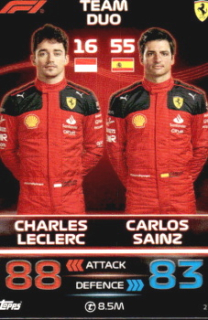 Charles Leclerc & Carlos Sainz Ferrari Topps F1 Turbo Attax 2023 #27