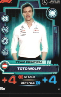 Toto Wolff Mercedes-AMG Topps F1 Turbo Attax 2023 #30