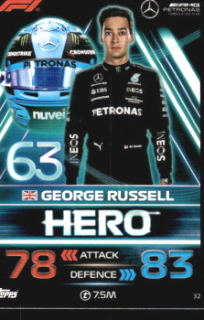 George Russell Mercedes-AMG Topps F1 Turbo Attax 2023 #32