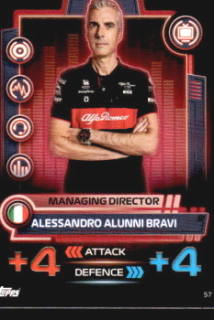 Alessandro Alunni Bravi Alfa Romeo Topps F1 Turbo Attax 2023 #57