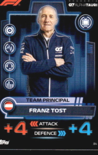 Franz Tost Scuderia Alpha Tauri Topps F1 Turbo Attax 2023 #84
