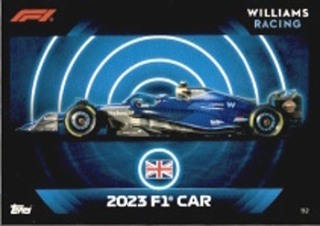 2023 F1 Car Williams Topps F1 Turbo Attax 2023 #92