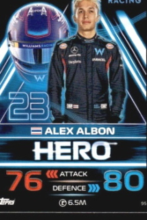 Alex Albon Williams Topps F1 Turbo Attax 2023 #95