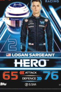 Logan Sargeant Williams Topps F1 Turbo Attax 2023 #97